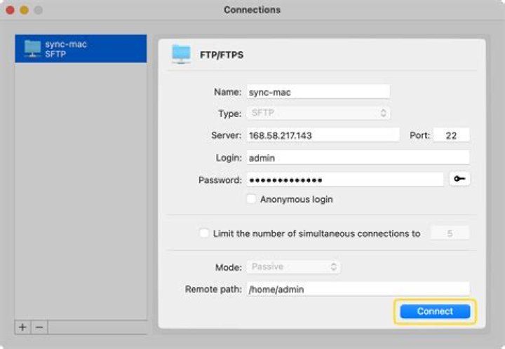 How do I test my SFTP connection?